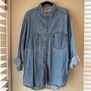 Levi's Vintage Red Tag Blue Denim Button-Up Shirt
